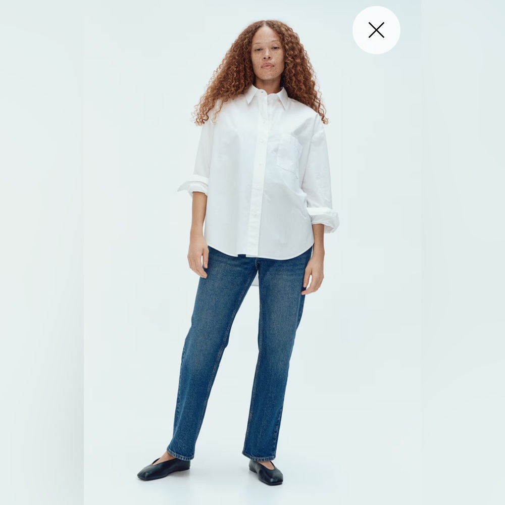 H&M Blue Straight Leg Maternity Jeans for Women